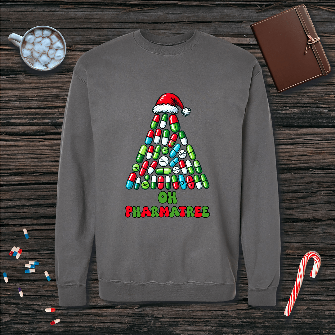Oh Pharmatree Christmas Fleece Crewneck Sweatshirt