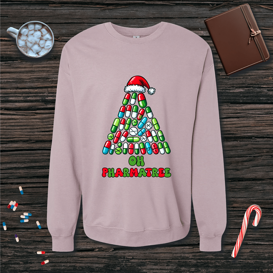 Oh Pharmatree Christmas Fleece Crewneck Sweatshirt