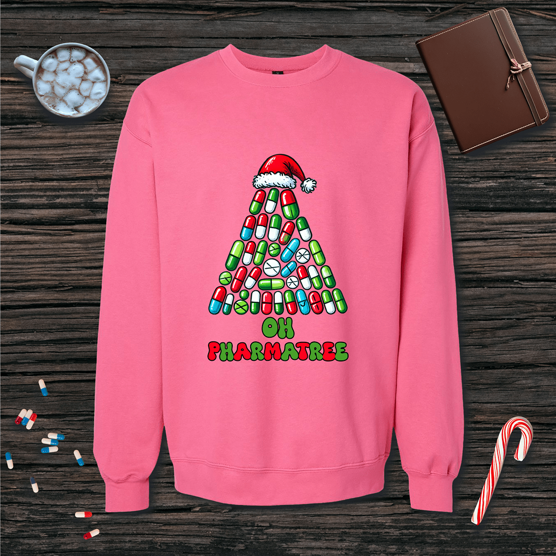 Oh Pharmatree Christmas Fleece Crewneck Sweatshirt