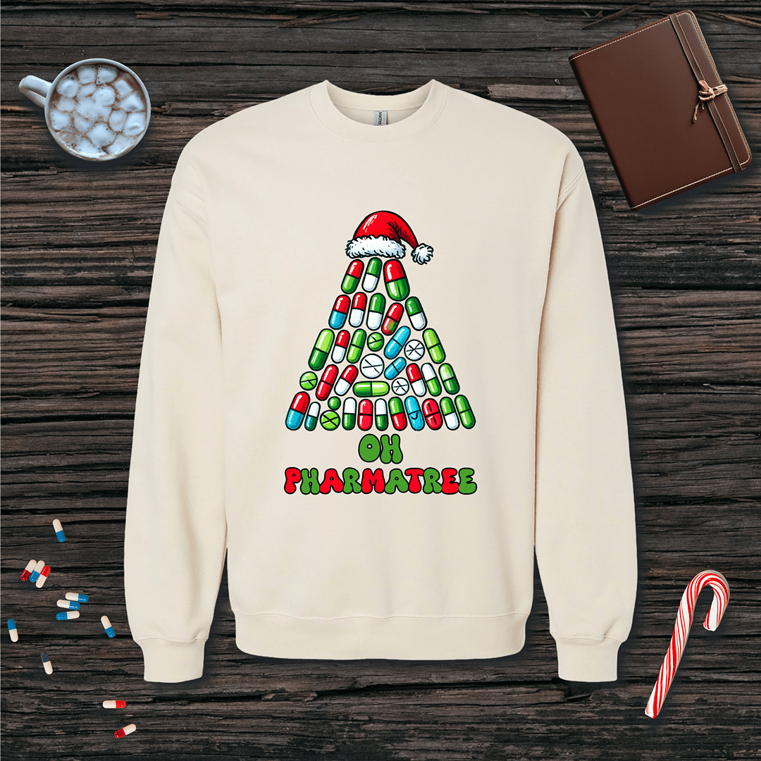 Oh Pharmatree Christmas Fleece Crewneck Sweatshirt