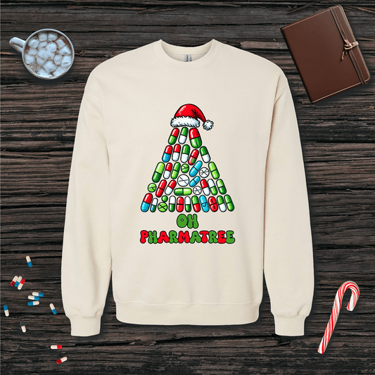 Oh Pharmatree Christmas Fleece Crewneck Sweatshirt