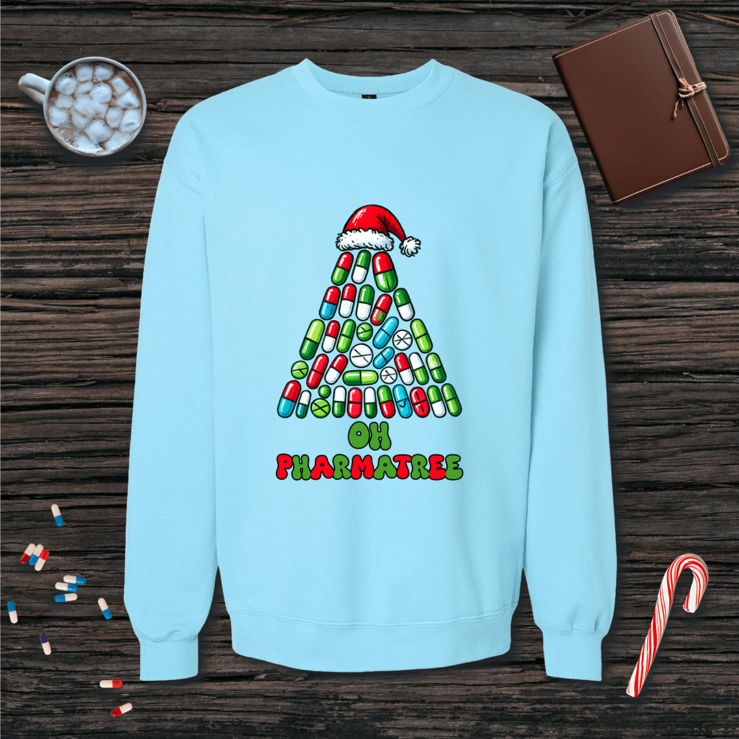 Oh Pharmatree Christmas Fleece Crewneck Sweatshirt