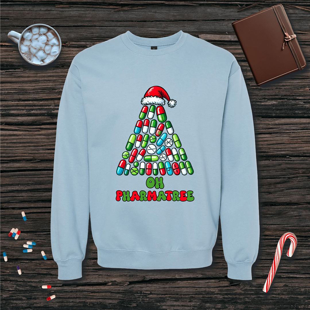 Oh Pharmatree Christmas Fleece Crewneck Sweatshirt