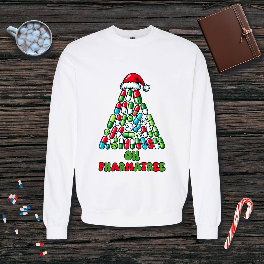 Oh Pharmatree Christmas Fleece Crewneck Sweatshirt
