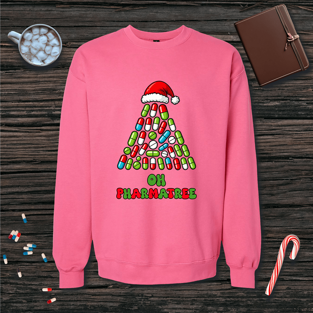 Oh Pharmatree Christmas Fleece Crewneck Sweatshirt