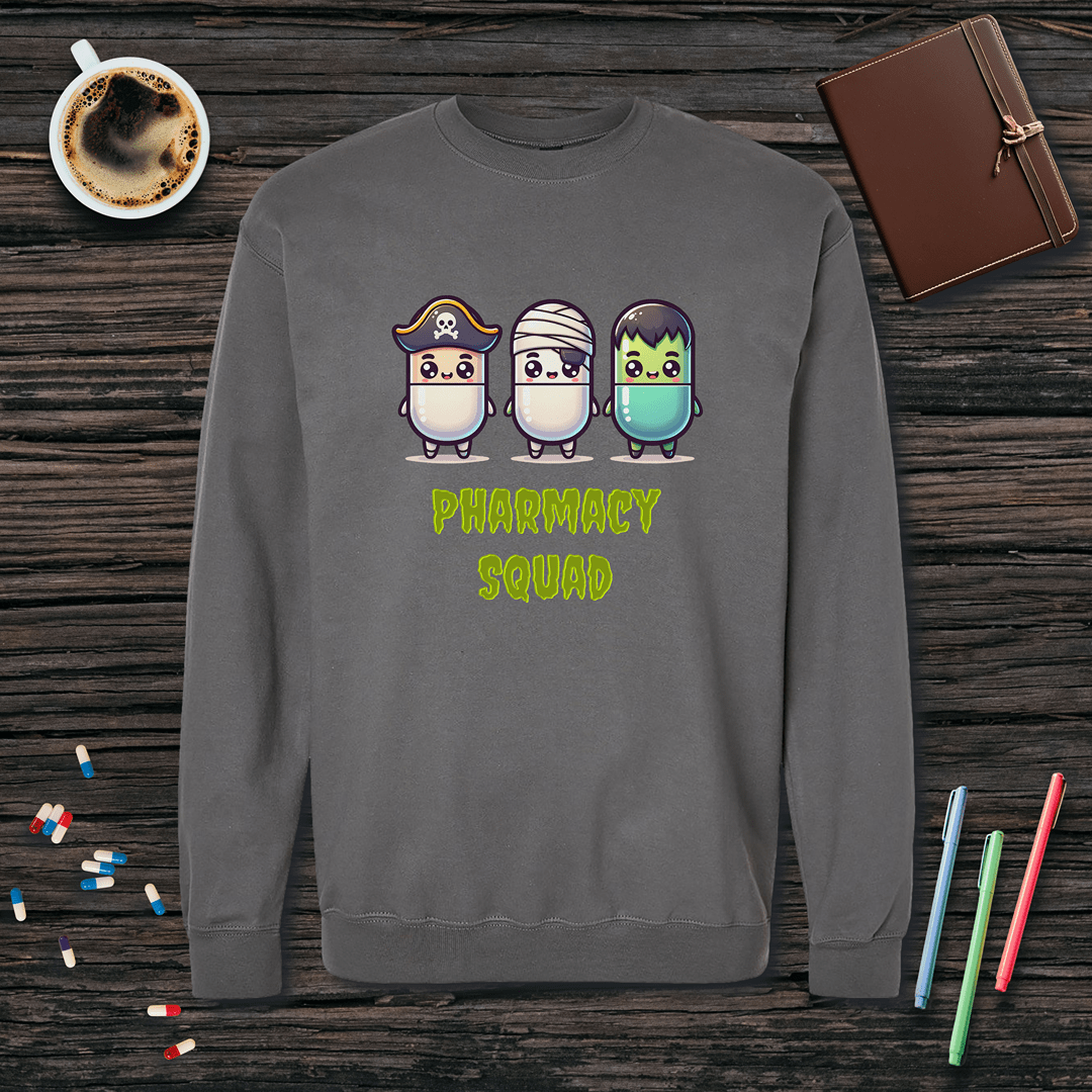 Pharmacy Squad of 3 - Halloween Fleece Crewneck Sweatshirt