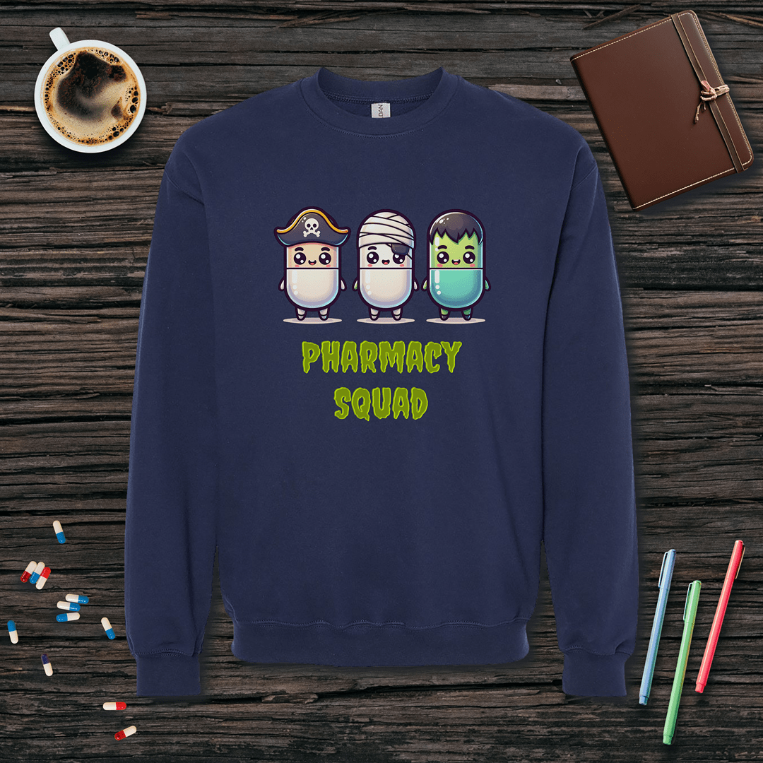 Pharmacy Squad of 3 - Halloween Fleece Crewneck Sweatshirt