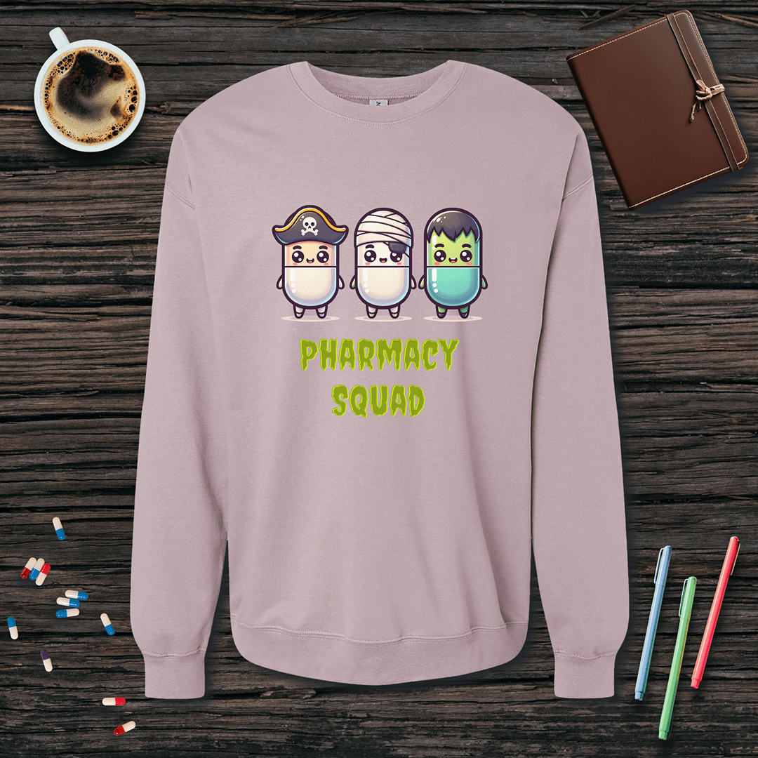 Pharmacy Squad of 3 - Halloween Fleece Crewneck Sweatshirt