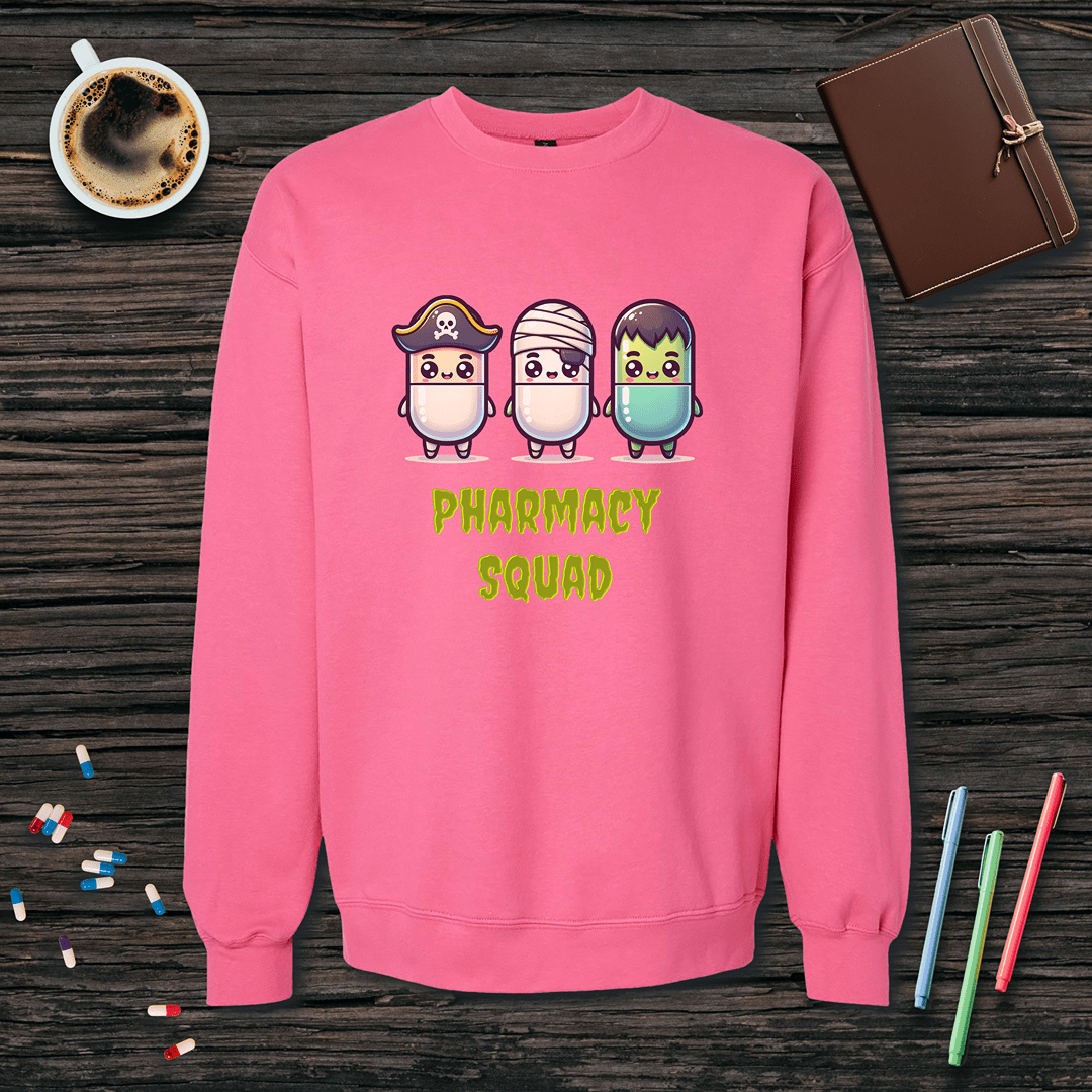 Pharmacy Squad of 3 - Halloween Fleece Crewneck Sweatshirt