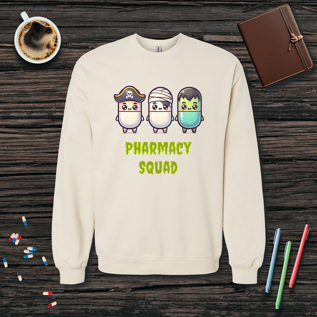 Pharmacy Squad of 3 - Halloween Fleece Crewneck Sweatshirt