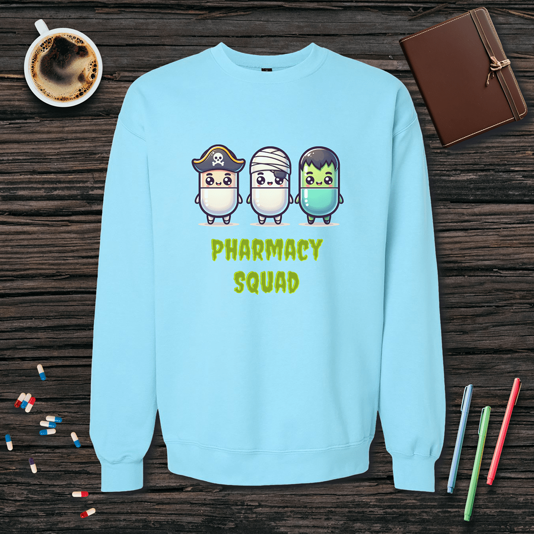 Pharmacy Squad of 3 - Halloween Fleece Crewneck Sweatshirt