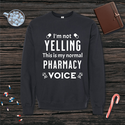 I'm Not Yelling (Capsules) Fleece Crewneck Sweatshirt