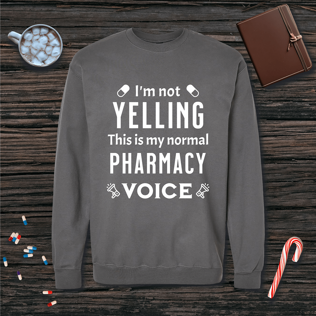 I'm Not Yelling (Capsules) Fleece Crewneck Sweatshirt