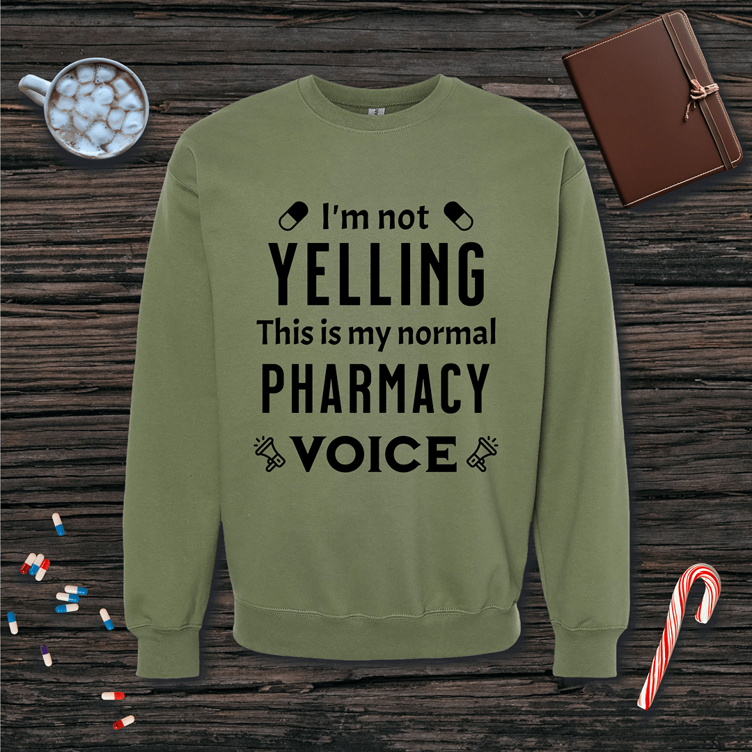 I'm Not Yelling (Capsules) Fleece Crewneck Sweatshirt