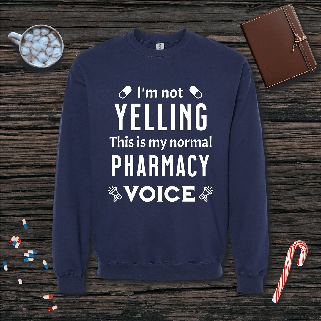 I'm Not Yelling (Capsules) Fleece Crewneck Sweatshirt