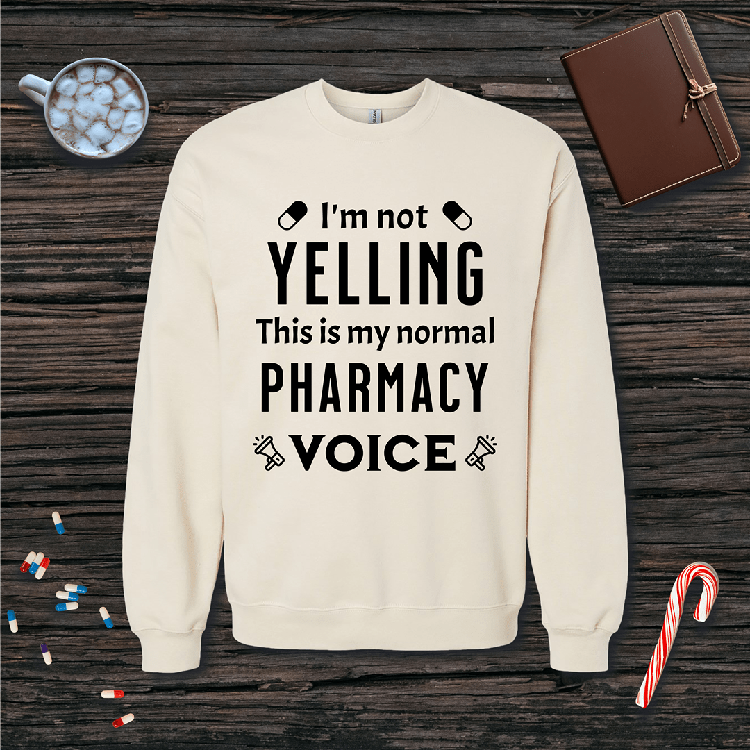I'm Not Yelling (Capsules) Fleece Crewneck Sweatshirt