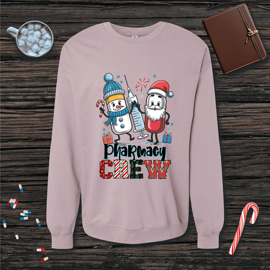 Holiday Pharmacy Crew Christmas Fleece Crewneck Sweatshirt