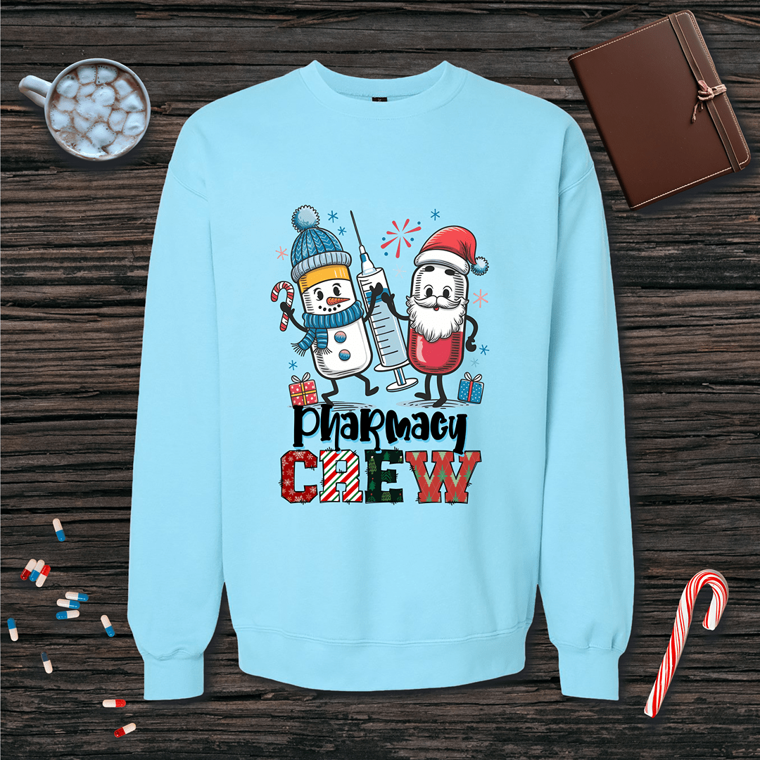 Holiday Pharmacy Crew Christmas Fleece Crewneck Sweatshirt