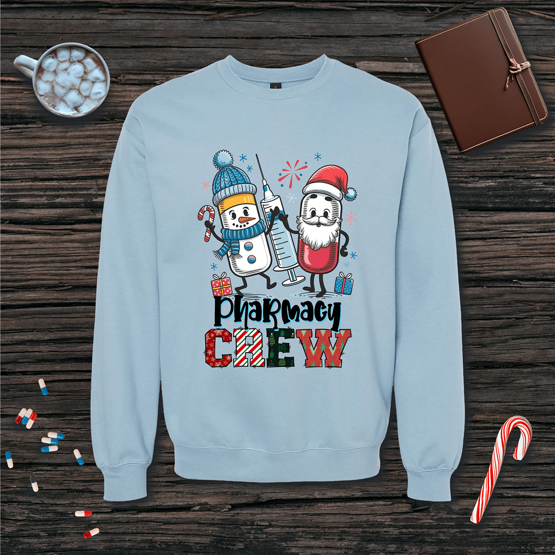 Holiday Pharmacy Crew Christmas Fleece Crewneck Sweatshirt