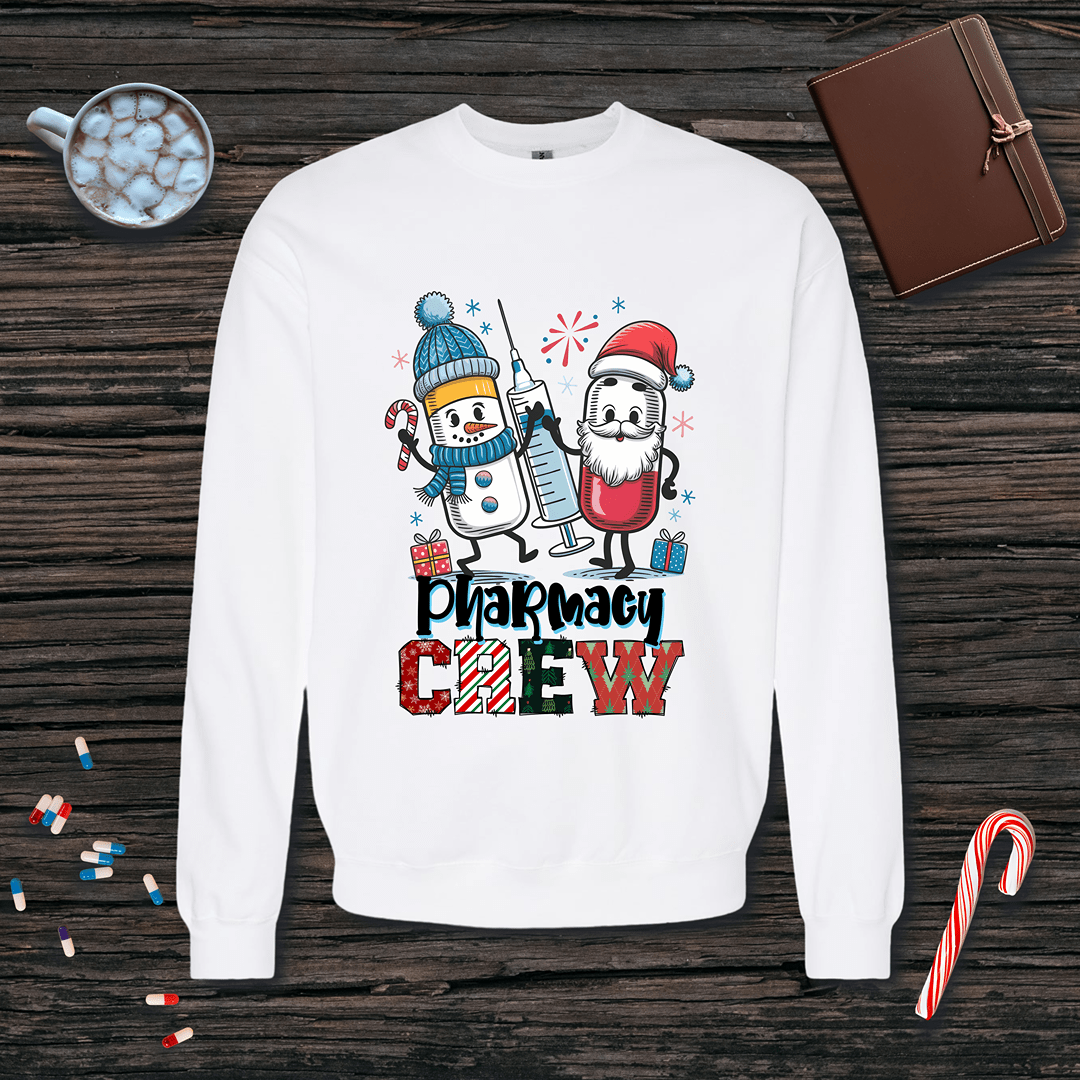 Holiday Pharmacy Crew Christmas Fleece Crewneck Sweatshirt