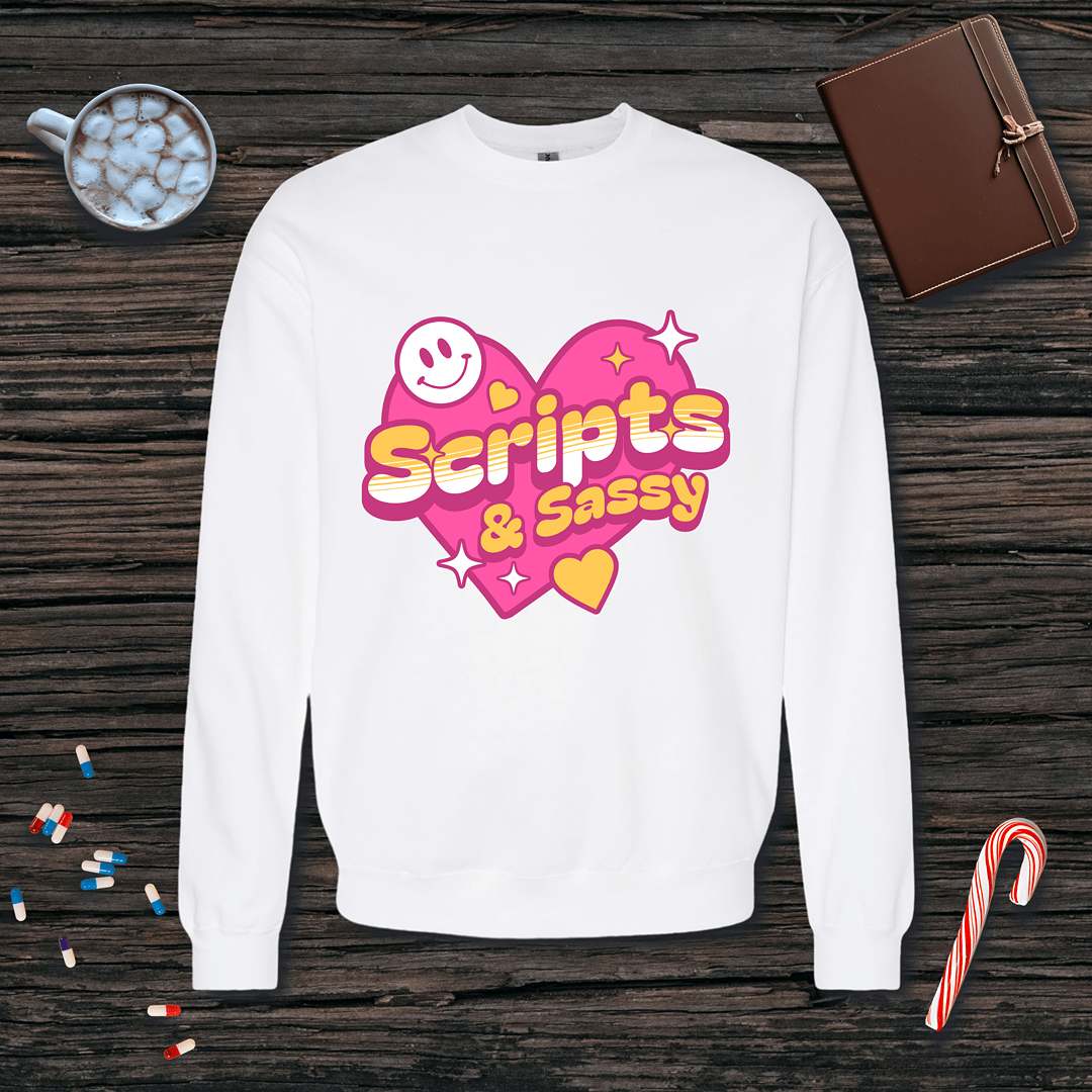 Scripts and Sassy Fleece Crewneck Sweatshirt
