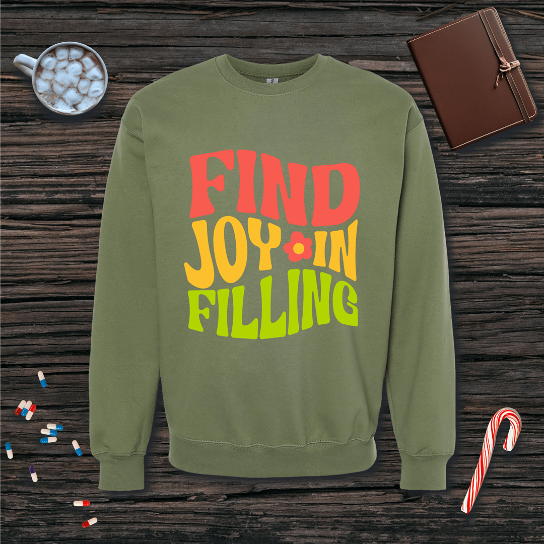 Find Joy in Filling Fleece Crewneck Sweatshirt