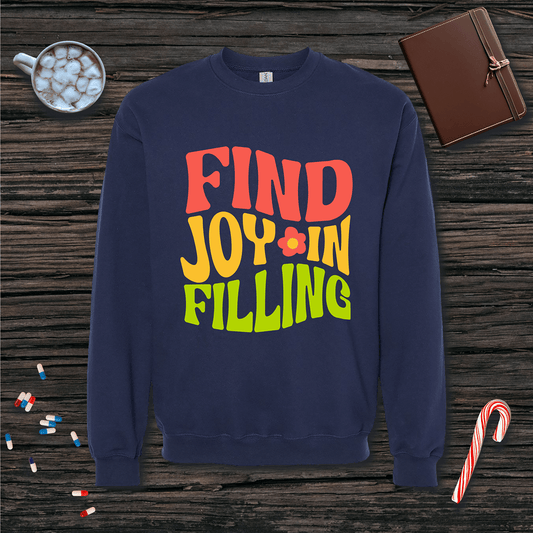 Find Joy in Filling Fleece Crewneck Sweatshirt