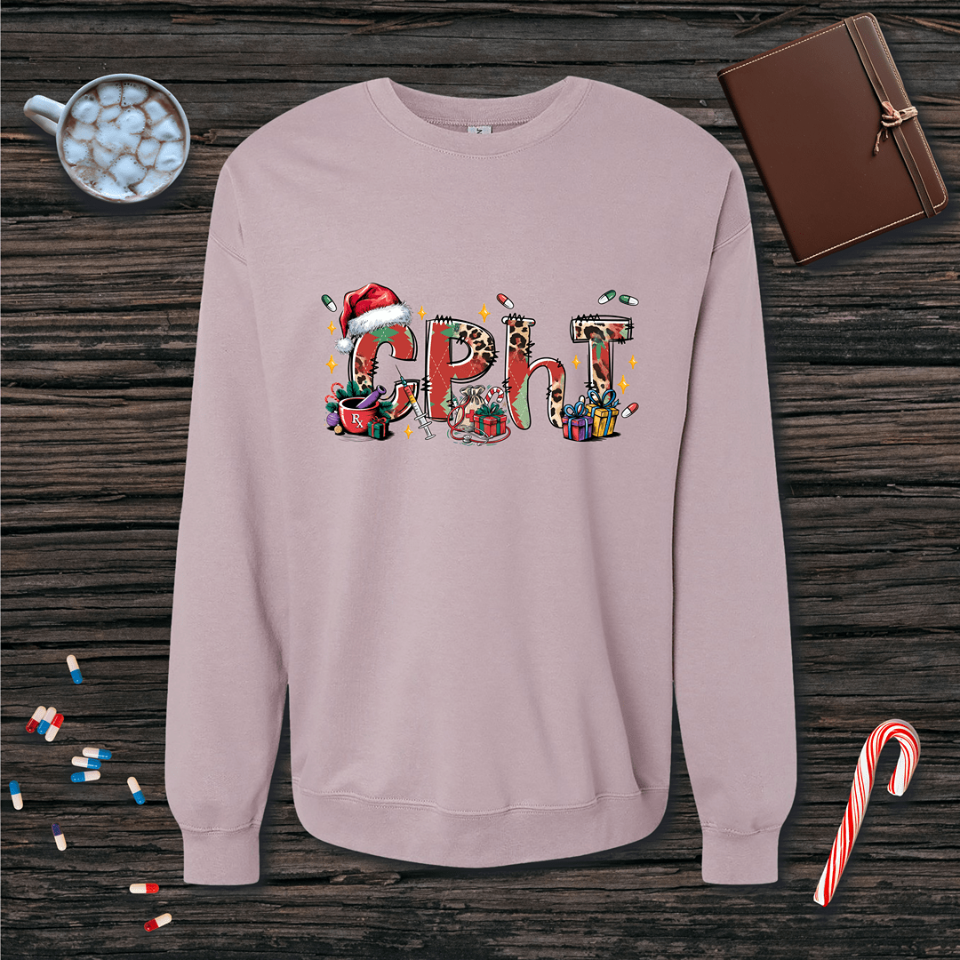 Holiday CPhT Christmas Fleece Crewneck Sweatshirt