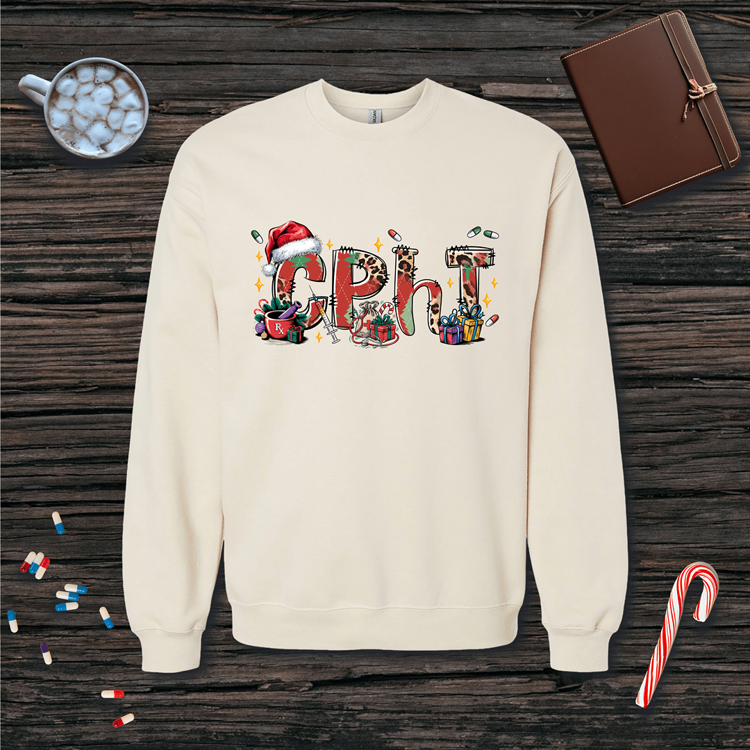 Holiday CPhT Christmas Fleece Crewneck Sweatshirt