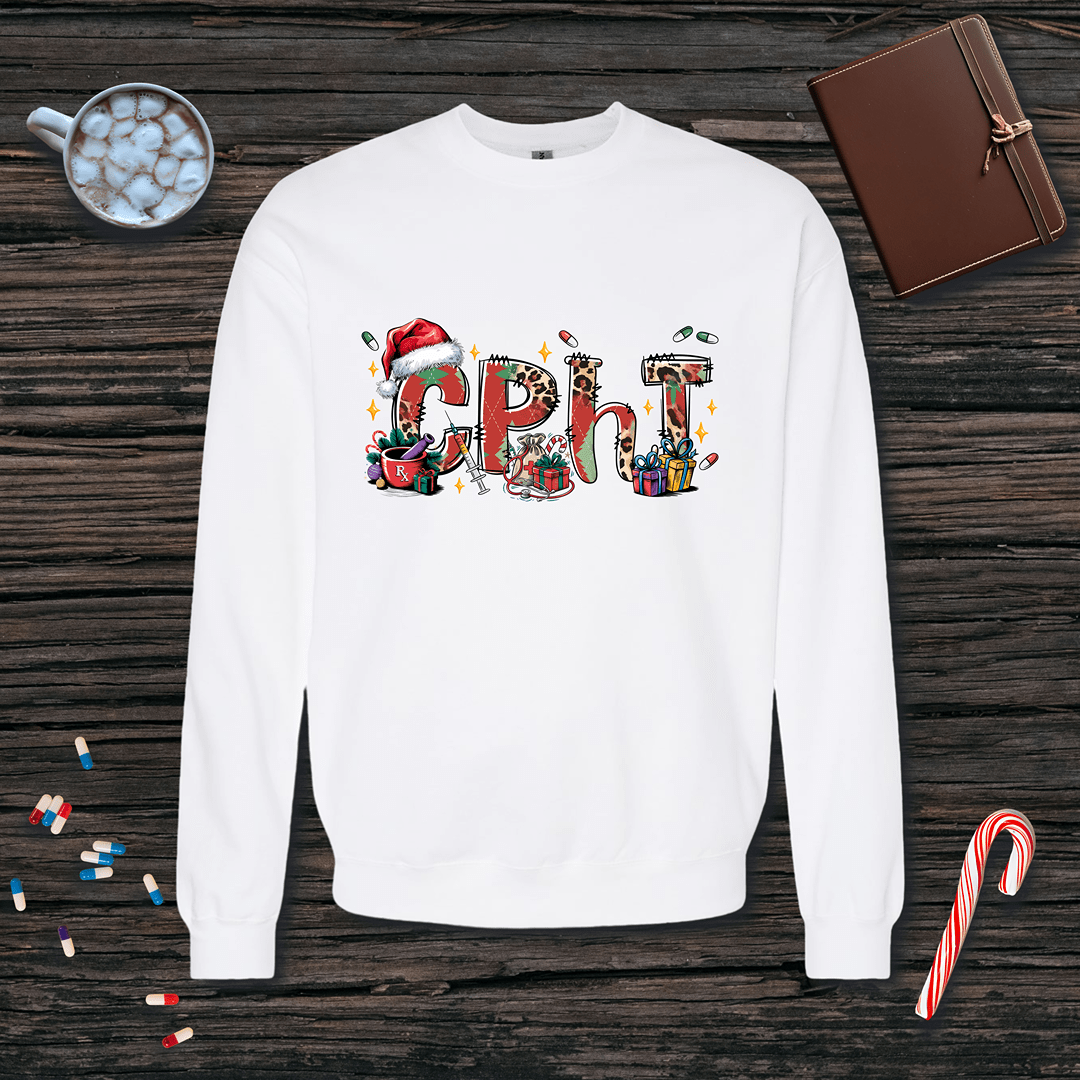 Holiday CPhT Christmas Fleece Crewneck Sweatshirt