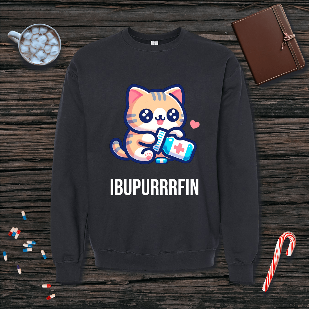Ibupurrrfin Fleece Crewneck Sweatshirt
