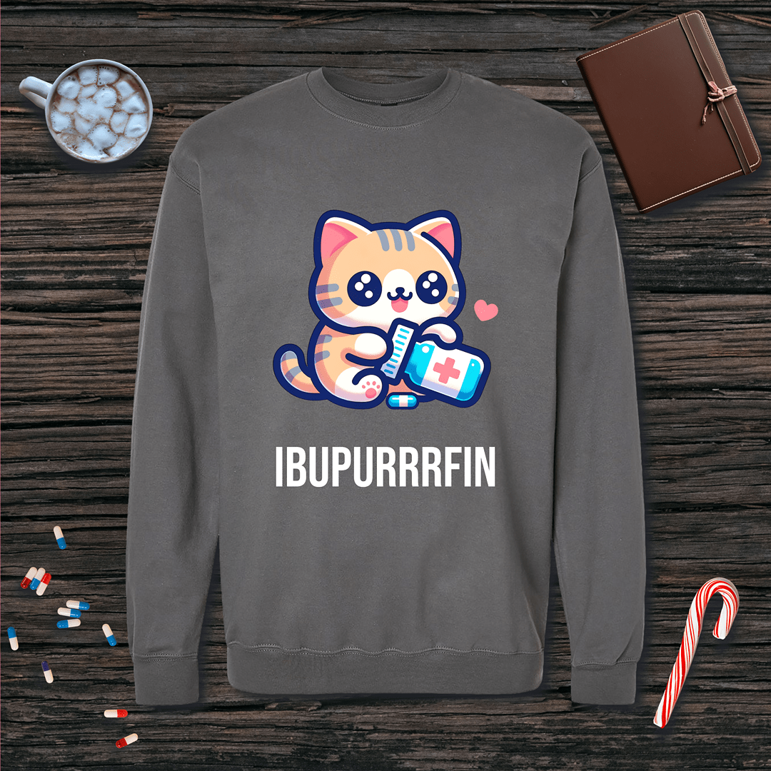 Ibupurrrfin Fleece Crewneck Sweatshirt