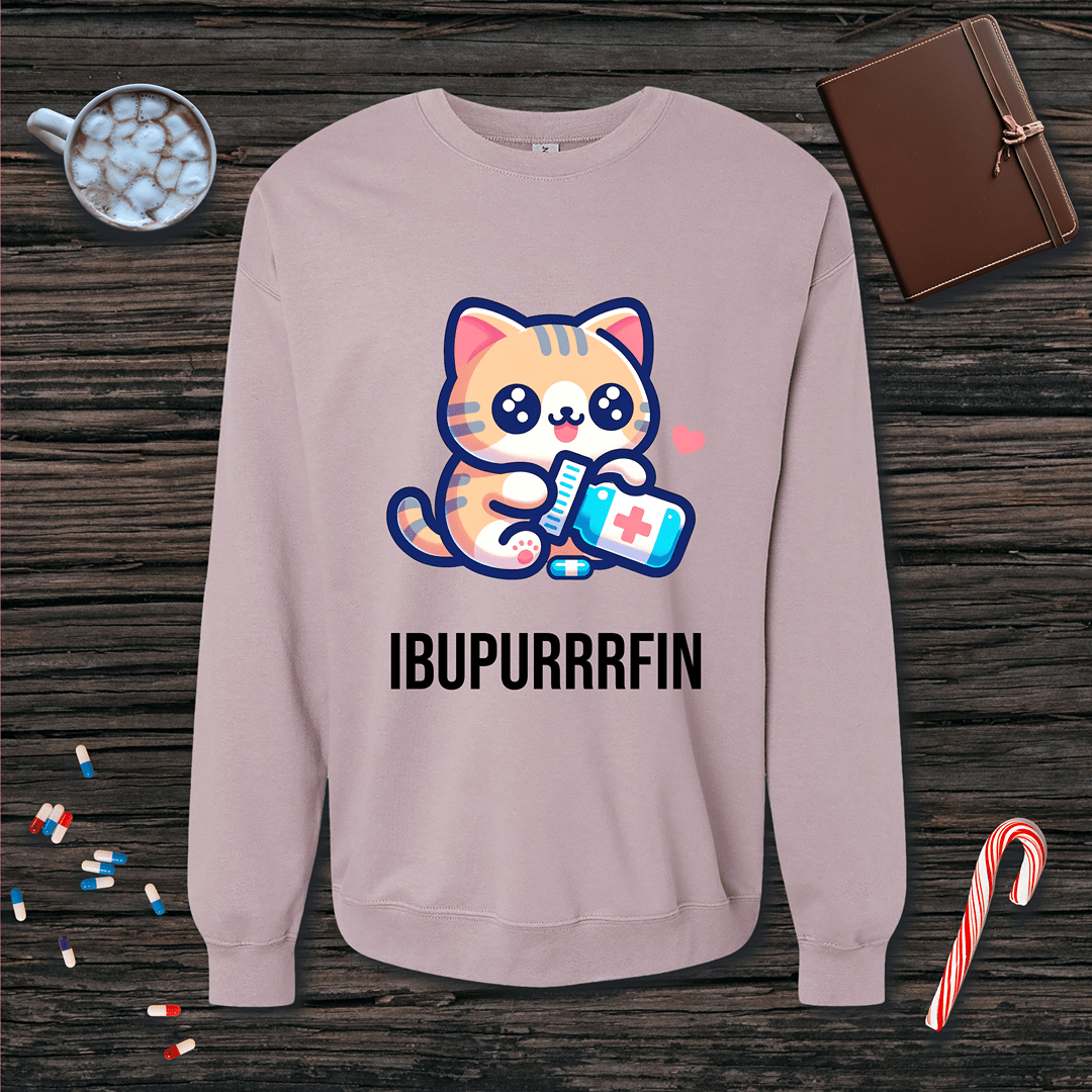 Ibupurrrfin Fleece Crewneck Sweatshirt