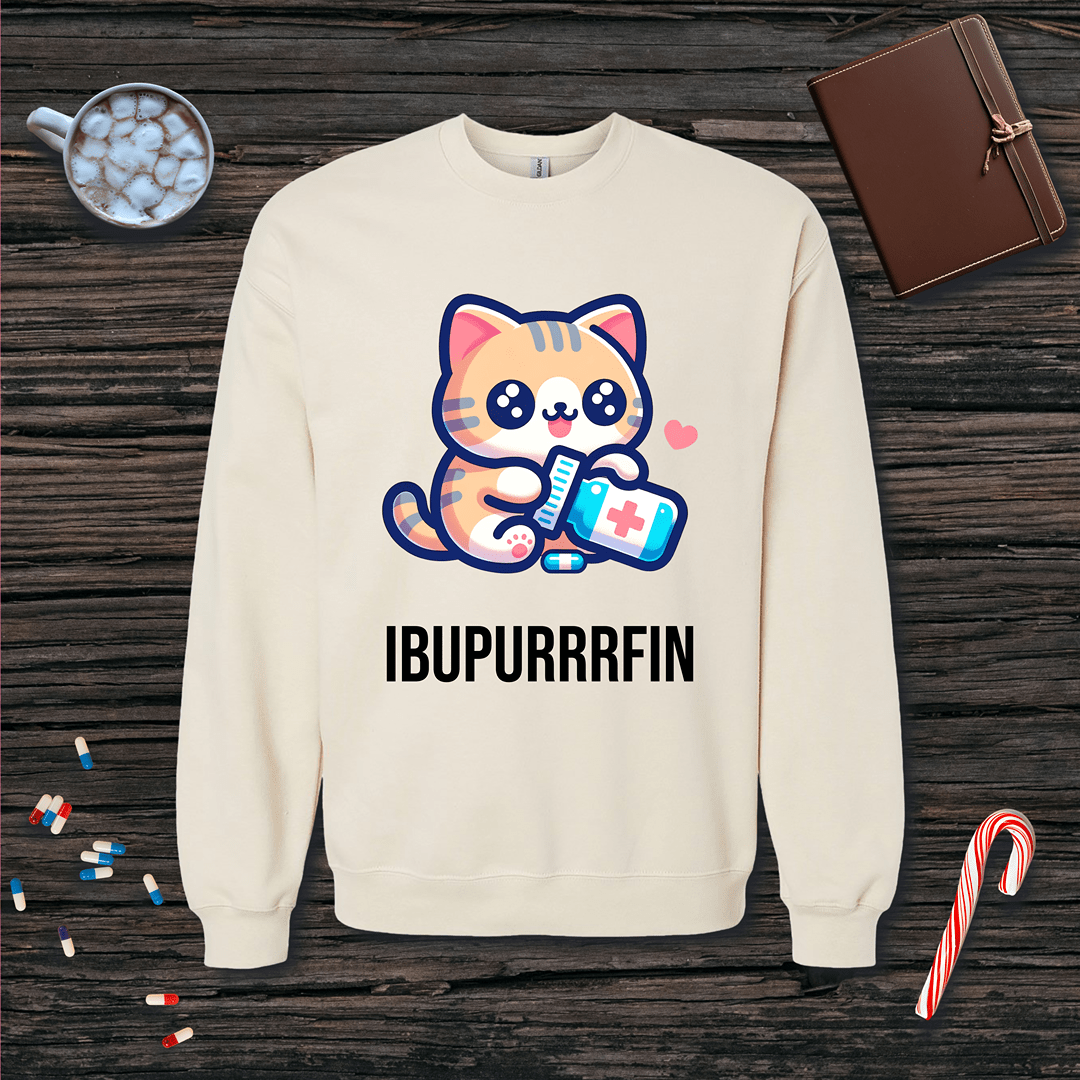 Ibupurrrfin Fleece Crewneck Sweatshirt