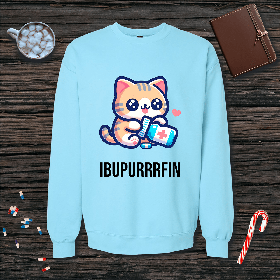 Ibupurrrfin Fleece Crewneck Sweatshirt