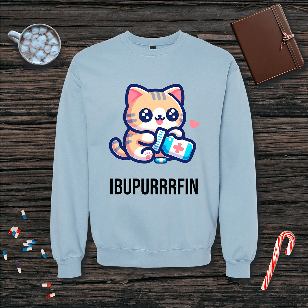 Ibupurrrfin Fleece Crewneck Sweatshirt