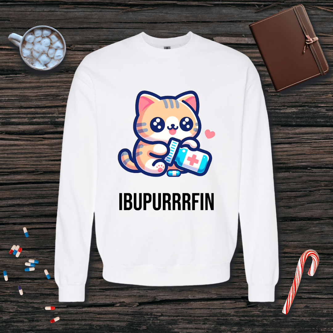 Ibupurrrfin Fleece Crewneck Sweatshirt
