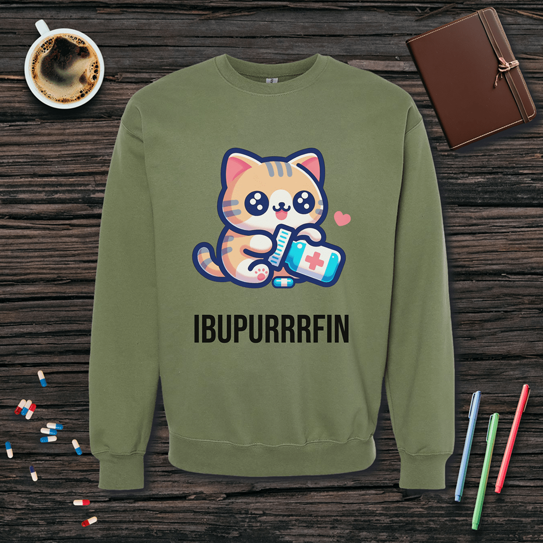 Ibupurrrfin Fleece Crewneck Sweatshirt