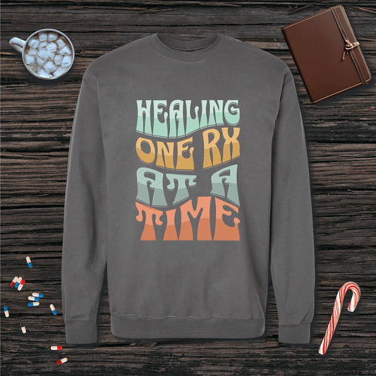 Healing One Rx at a Time Fleece Crewneck Sweatshirt