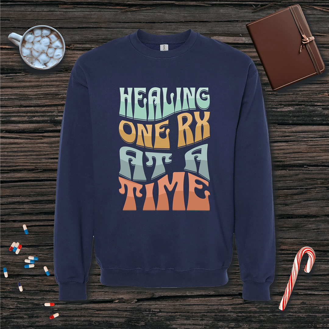 Healing One Rx at a Time Fleece Crewneck Sweatshirt