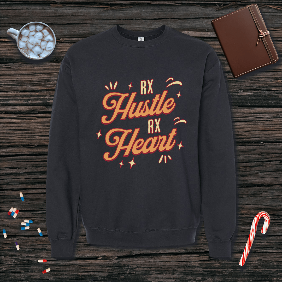 Rx Hustle Rx Heart Fleece Crewneck Sweatshirt