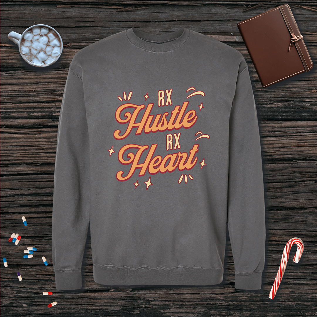 Rx Hustle Rx Heart Fleece Crewneck Sweatshirt