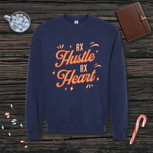 Rx Hustle Rx Heart Fleece Crewneck Sweatshirt
