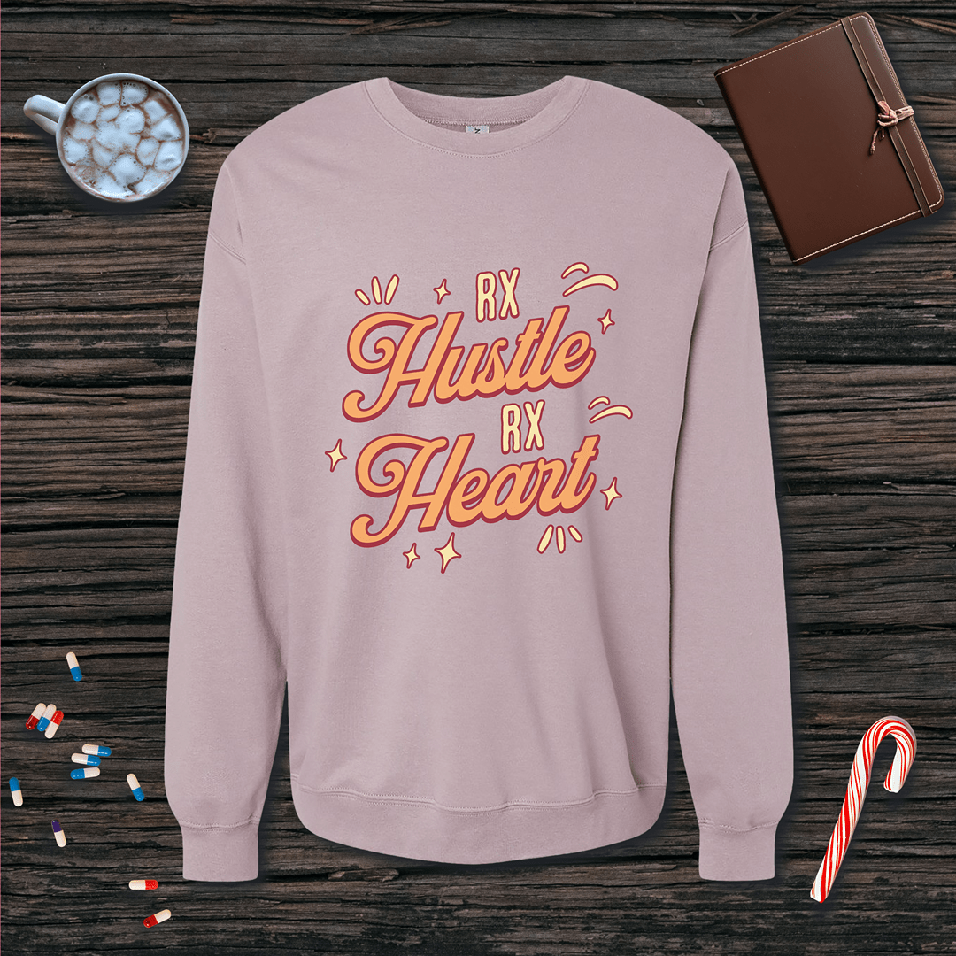 Rx Hustle Rx Heart Fleece Crewneck Sweatshirt