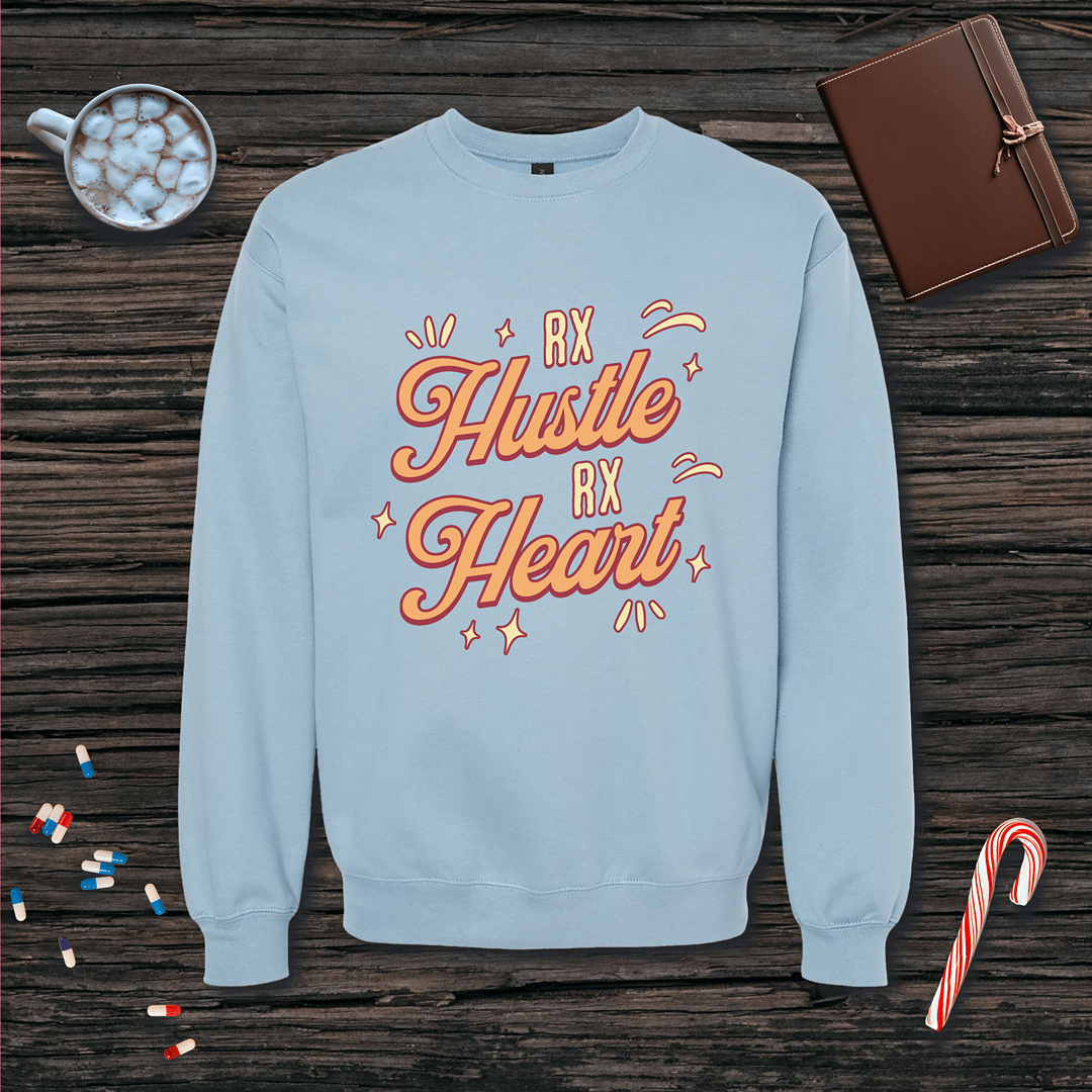 Rx Hustle Rx Heart Fleece Crewneck Sweatshirt