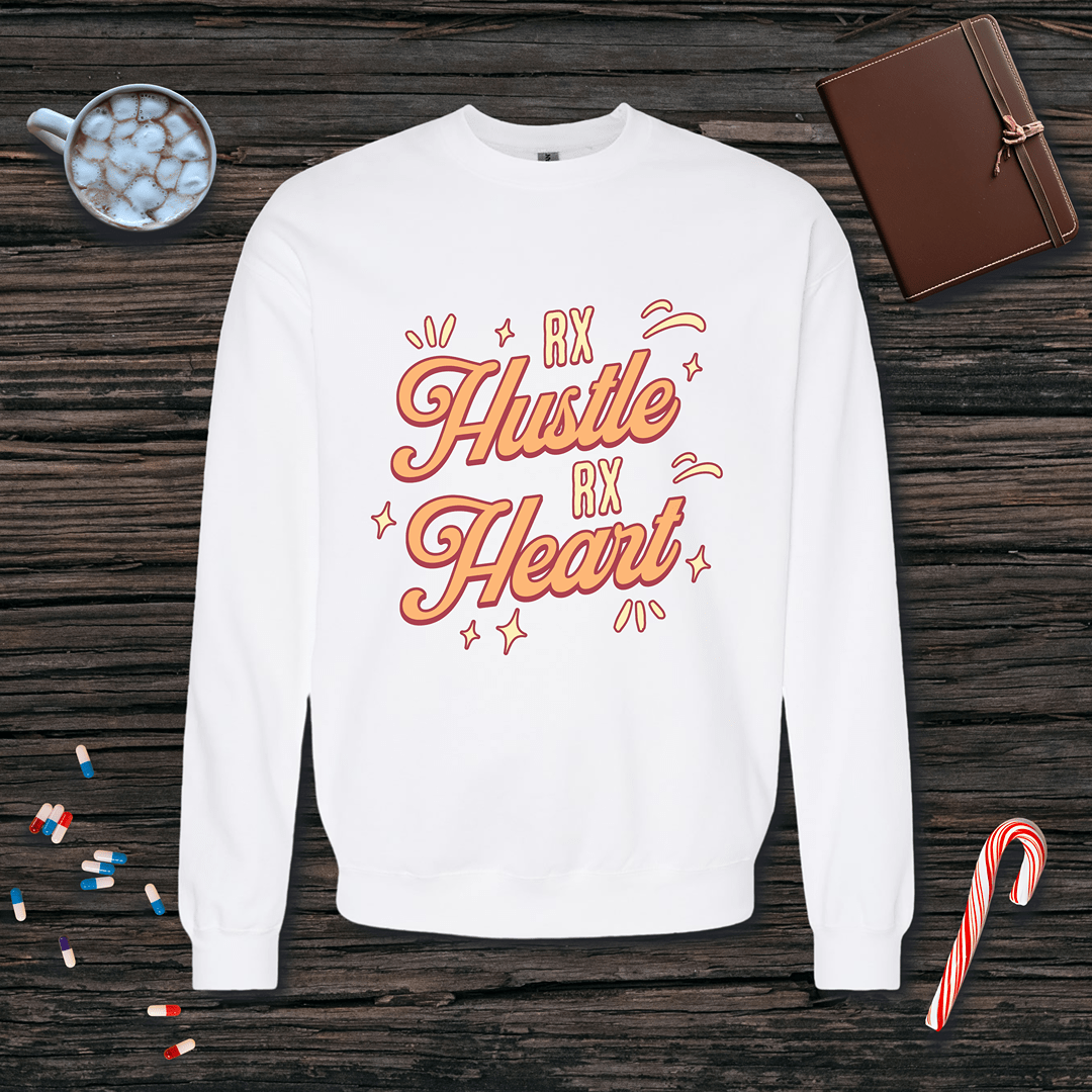 Rx Hustle Rx Heart Fleece Crewneck Sweatshirt