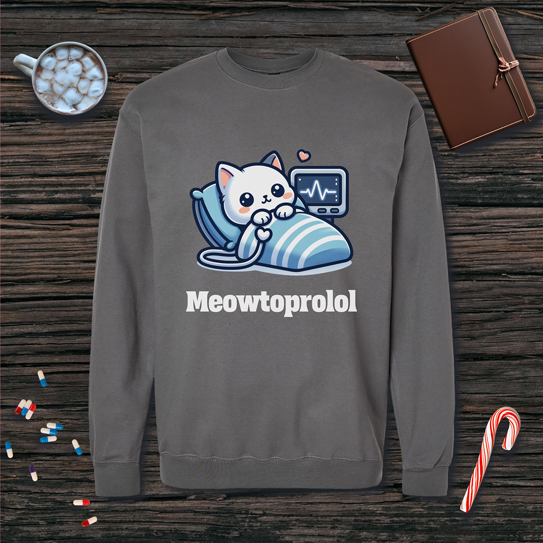 Meowtoprolol v1 Fleece Crewneck Sweatshirt