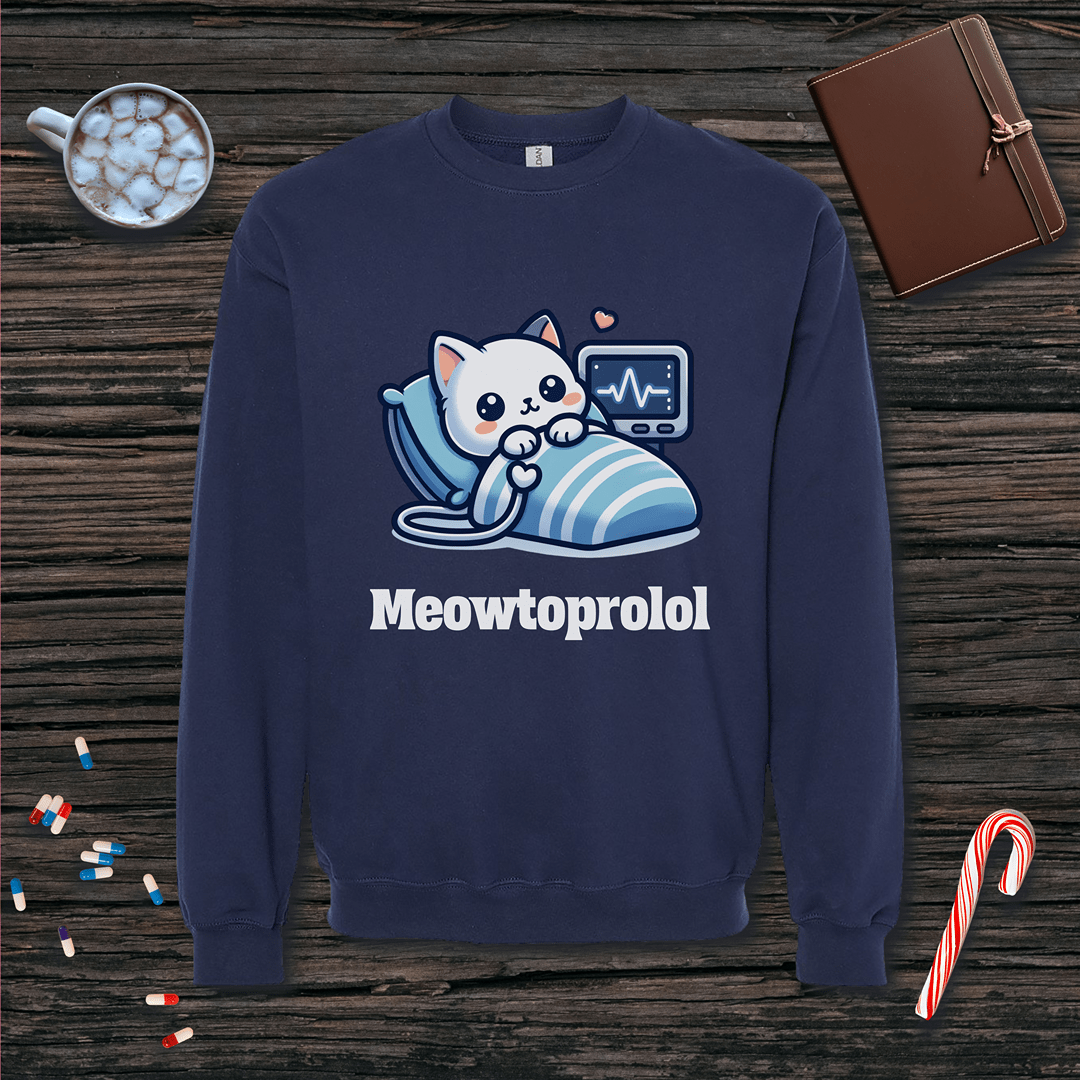 Meowtoprolol v1 Fleece Crewneck Sweatshirt