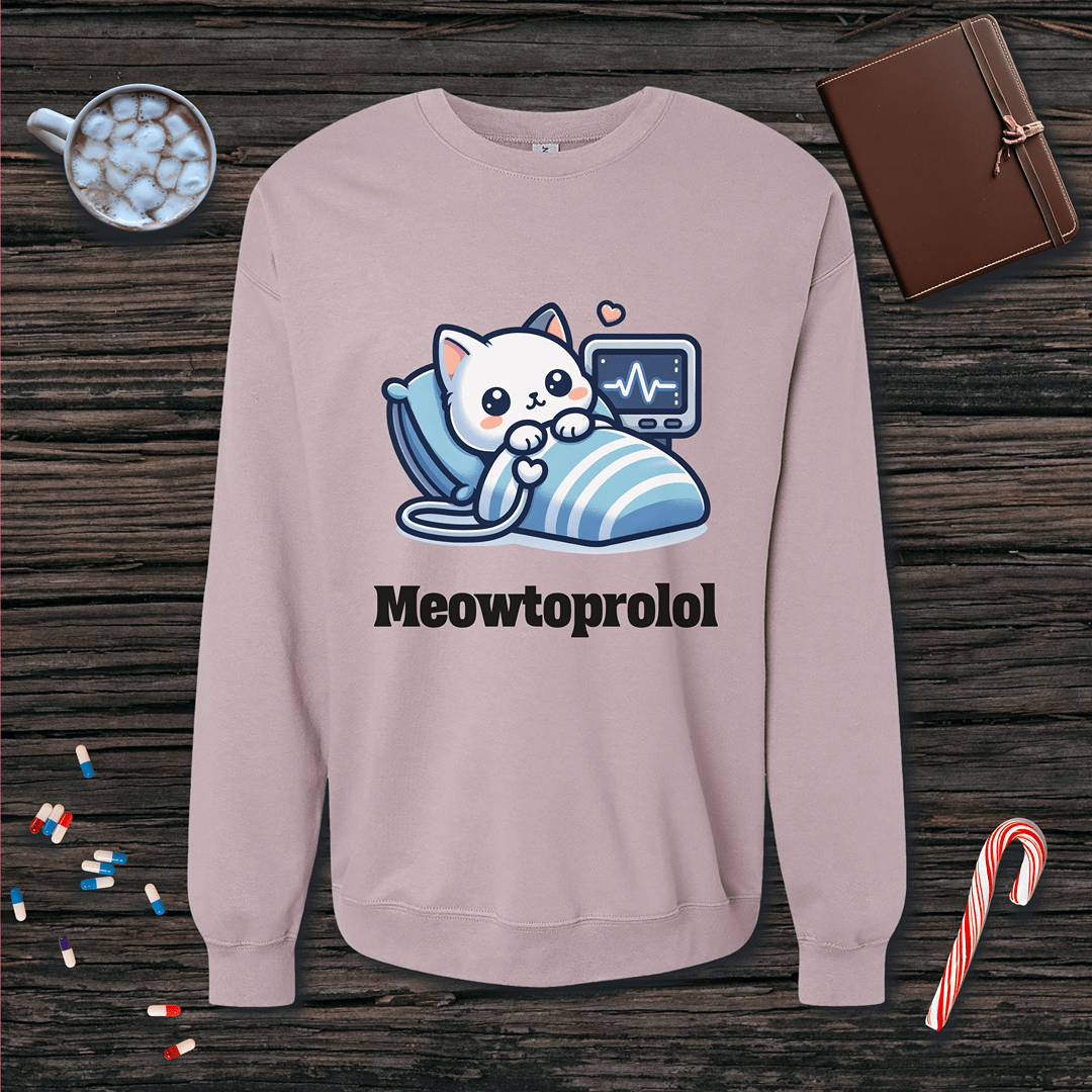 Meowtoprolol v1 Fleece Crewneck Sweatshirt