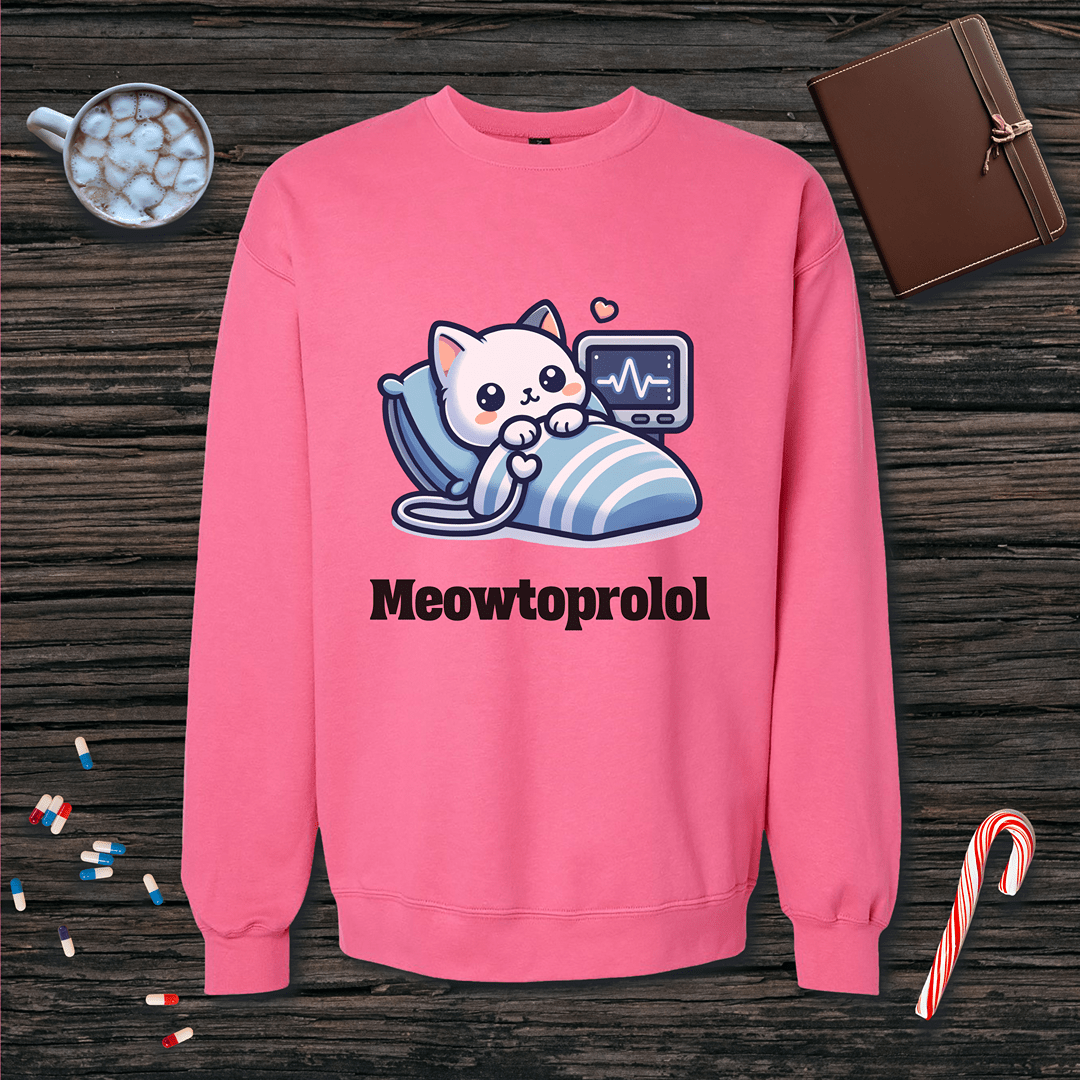 Meowtoprolol v1 Fleece Crewneck Sweatshirt